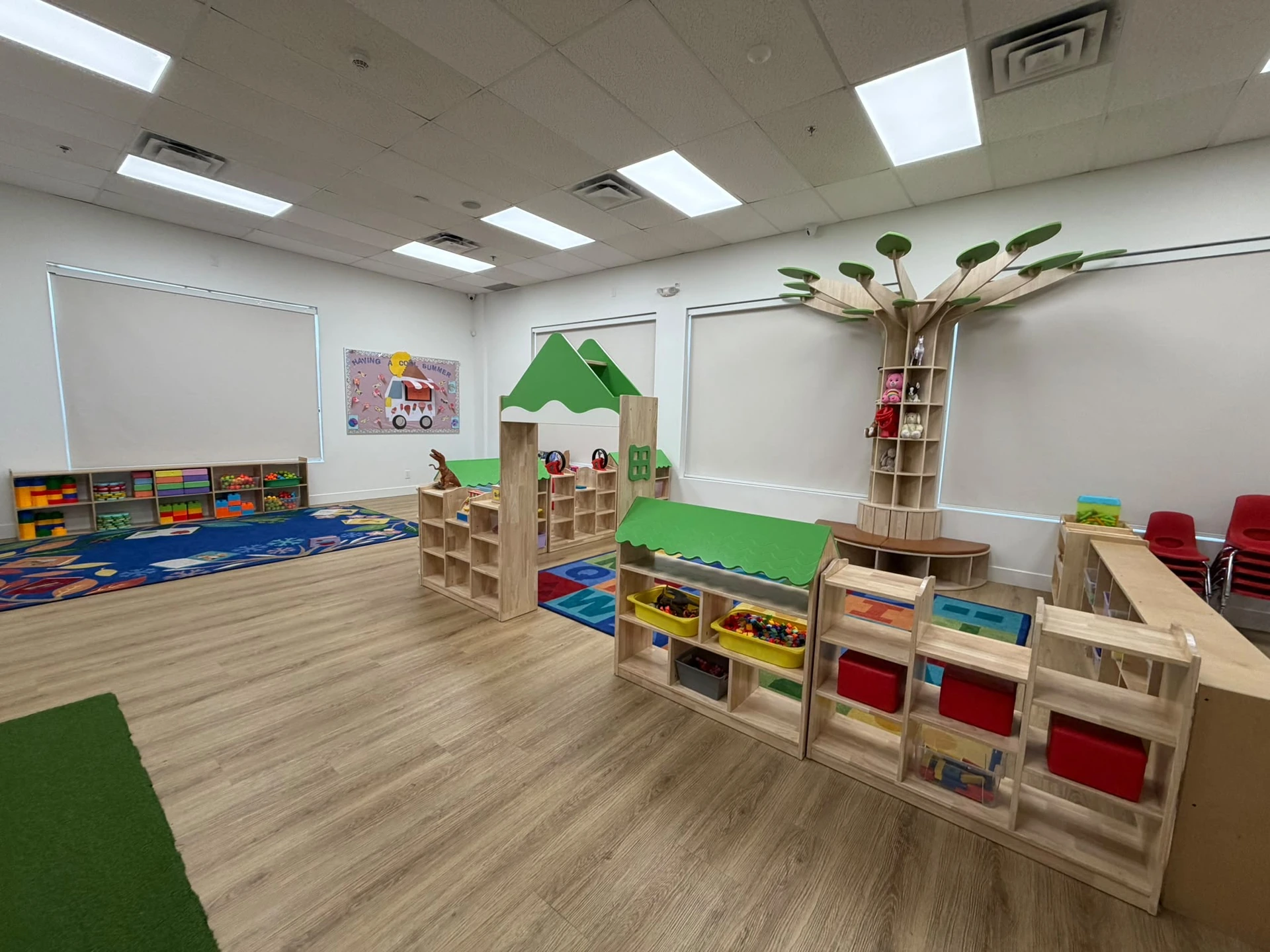Bright, colourful classroom at the Secret Heart Academy Aldergrove centre
