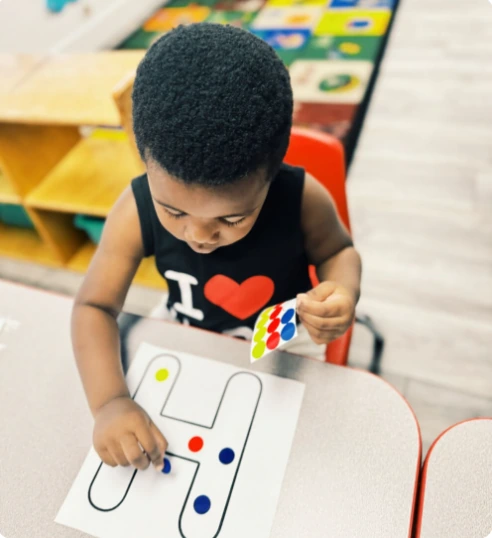 Toddlers learning at Secret Heart Academy